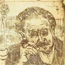 Portrait of Doctor Gachet (A man with pipe) - Vincent van Gogh