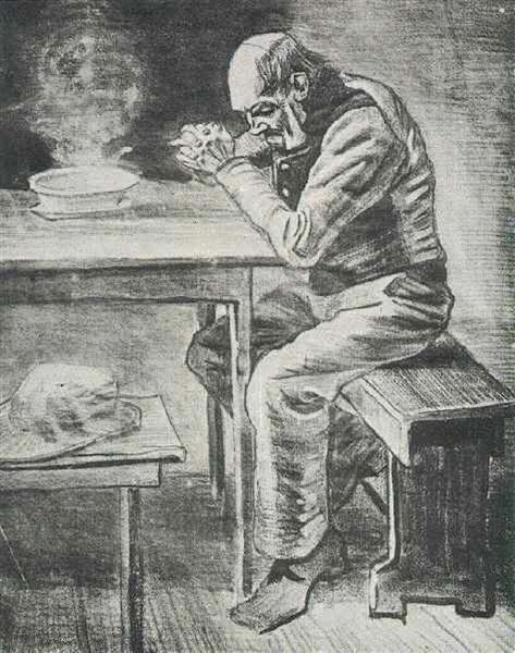 Молитва перед трапезою, 1882 - Вінсент Ван Гог