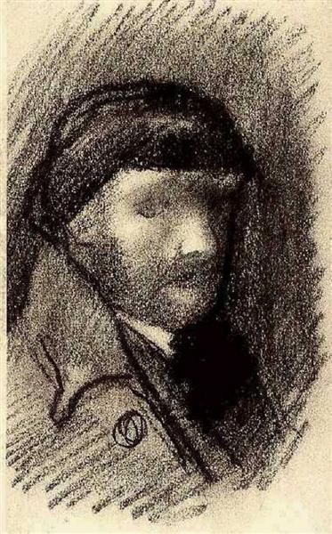 Автопортрет в капелюсі, 1886 - Вінсент Ван Гог
