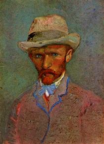 Self-Portrait with Gray Felt Hat - Vincent van Gogh