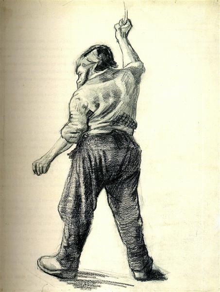 Standing Man Seen from the Back, 1886 - Винсент Ван Гог
