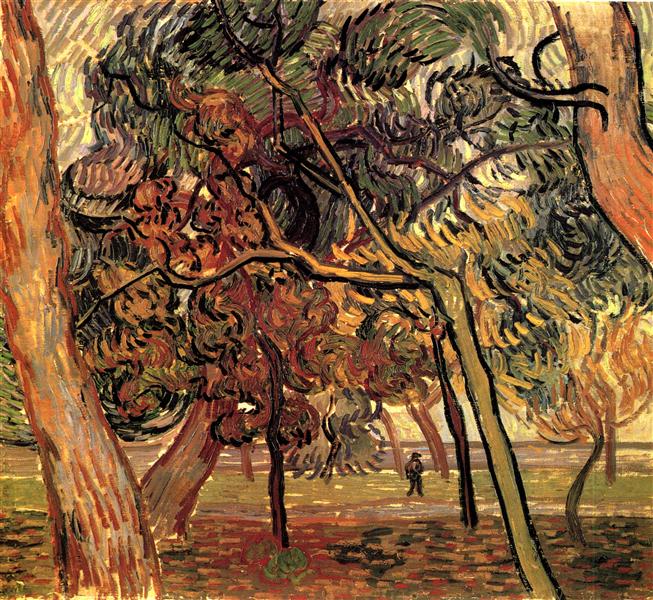 Study of Pine Trees, 1889 - Винсент Ван Гог