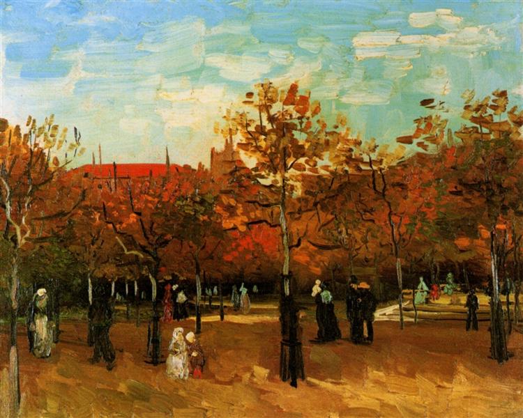 The Bois de Boulogne with People Walking, 1886 - Вінсент Ван Гог