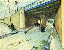 The Railway Bridge over Avenue Montmajour - Vincent van Gogh