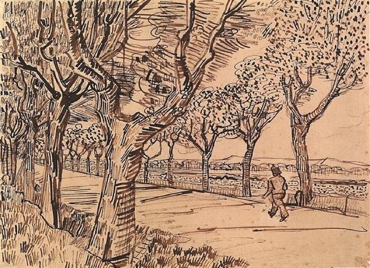 Дорога в Тараскон, 1888 - Вінсент Ван Гог