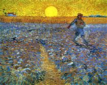 The Sower (Sower with Setting Sun) - 梵谷