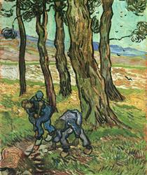 Two Diggers Among Trees - Винсент Ван Гог