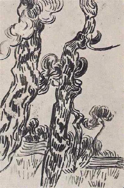 Two Pinetrees, 1889 - Винсент Ван Гог