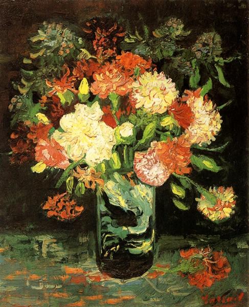 Vase with Carnations, 1886 - Вінсент Ван Гог