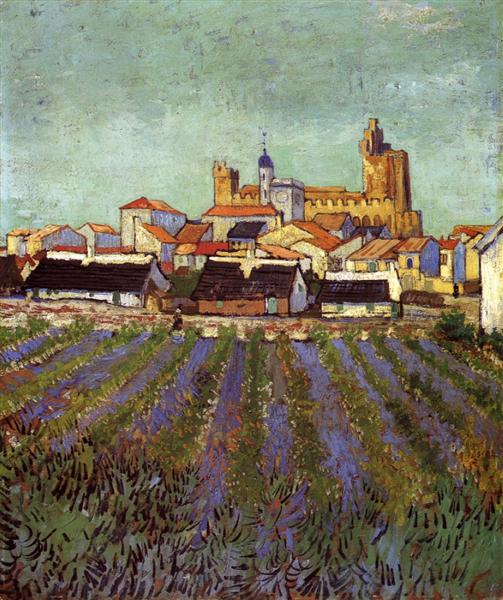 View of Saintes-Maries, 1888 - Вінсент Ван Гог