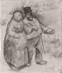 Walking Couple - Vincent van Gogh
