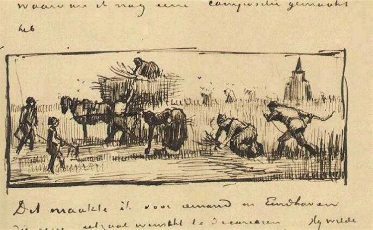 Wheat Harvest, 1884 - Винсент Ван Гог