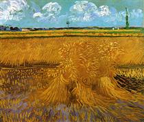 Wheatfield with Sheaves - Vincent van Gogh