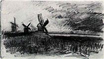 Windmills at Montmartre - Винсент Ван Гог