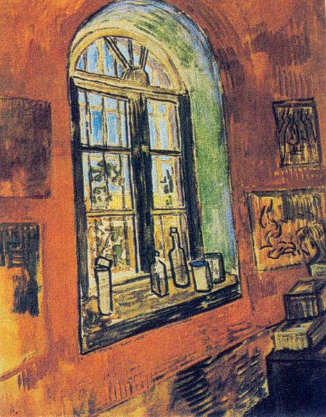 Window of Vincent's Studio at the Asylum, 1889 - 梵谷