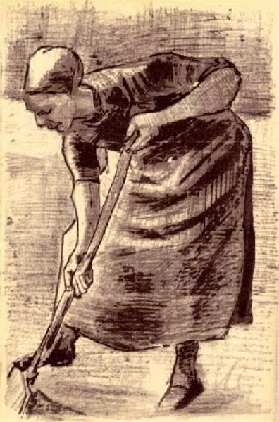 Woman Digging, 1883 - 梵谷