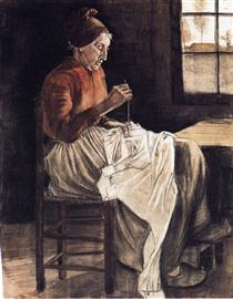 Woman Sewing - Vincent van Gogh