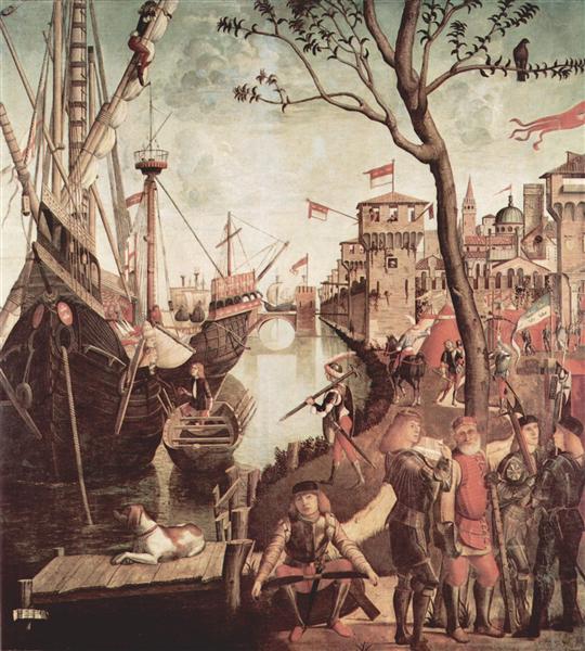 Arrival of St.Ursula during the Siege of Cologne, 1498 - Вітторе Карпаччо