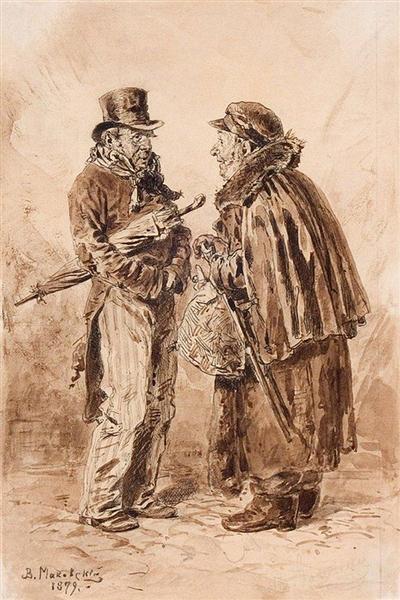Moscow types, 1879 - Володимир Маковський