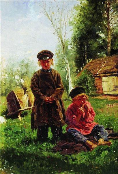 Peasant boys, 1880 - Vladímir Makovski