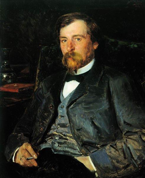 Portrait of the Artist Illarion Mikhailovich Pryanishikov, 1883 - Vladimir Makovsky