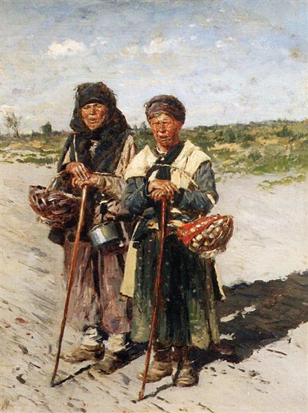 Two pilgrims, 1885 - Vladímir Makovski