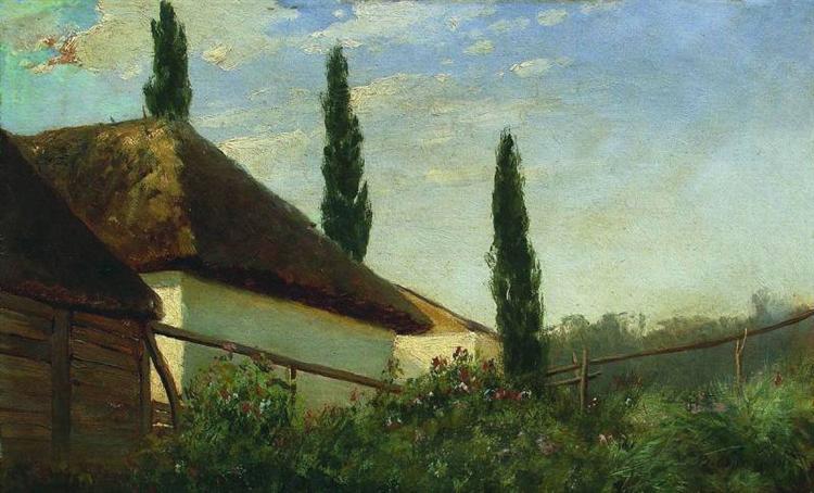 In the summer on the farm, c.1885 - Volodimir Orlovski