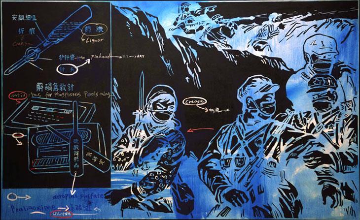 Aesthetics of War – Blue No. 3, 2006 - Wang Guangyi