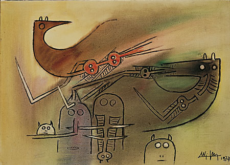 La Rencontre des amis (Oiseau), 1974 - Wifredo Lam