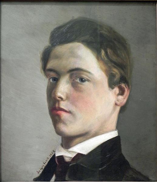 Selbstbildnis des Achtzehnjährigen, 1862 - Wilhelm Leibl
