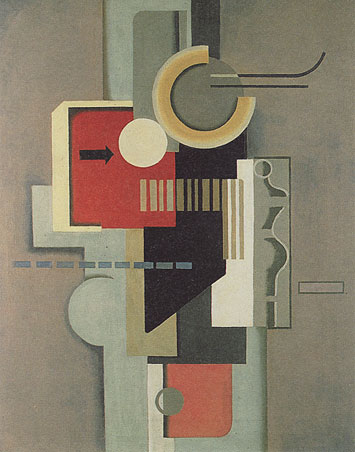 Machine with Red Square, 1926 - Willi Baumeister