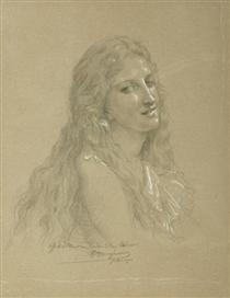 Drawing of a Woman - Адольф Вільям Бугро