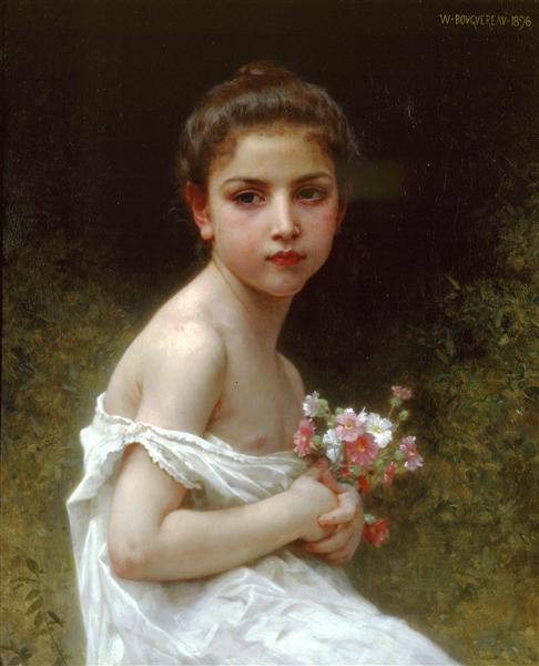 Girl bouquet, 1896 - William Adolphe Bouguereau