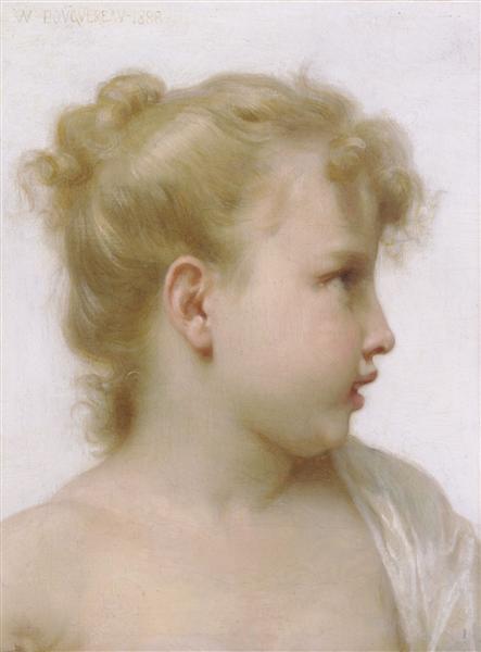 Head Of A Little Girl, 1888 - William Adolphe Bouguereau