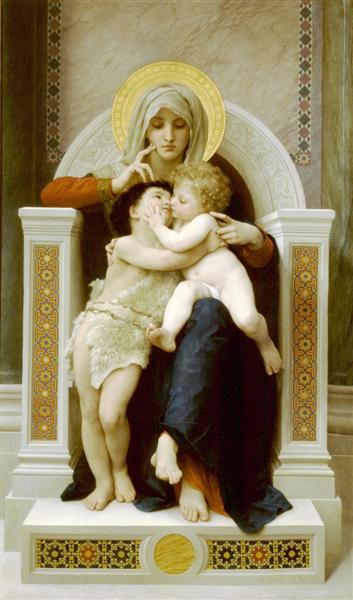 The Virgin, Jesus and Saint John Baptist, 1875 - Адольф Вільям Бугро