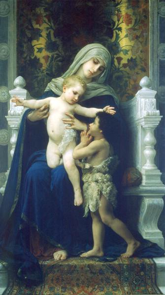 The Virgin, Jesus and Saint John Baptist, 1881 - 布格羅
