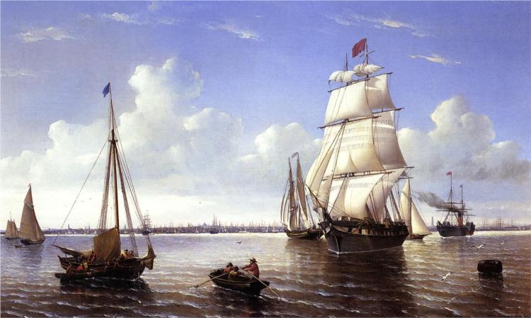 Boston Harbor, 1857 - Уильям Брэдфорд