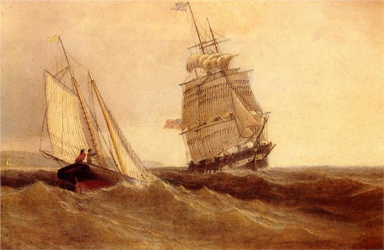 Passing Ships, 1850 - Уильям Брэдфорд