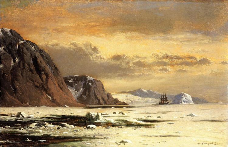 Seascape with Icebergs, 1877 - Уильям Брэдфорд