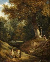 A Woodland Glade with Figures - Вільям Коллінз