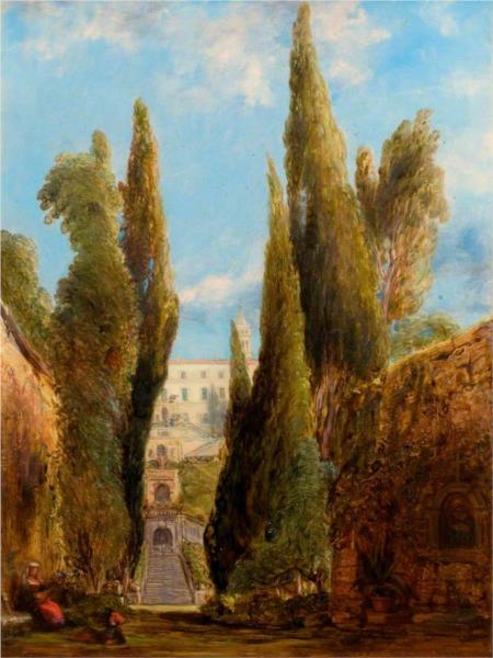 The Villa d'Este, Tivoli, 1842 - Уильям Коллинз