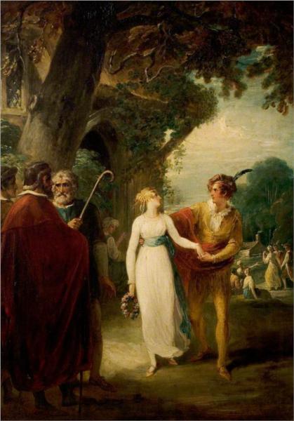 'A Winter's Tale', Act IV, Scene 3, the Shepherd's Cot, 1787 - Уильям Гамильтон