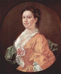 Portrait of Madam Salter - Вільям Хогарт