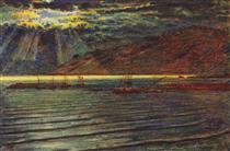 Fishingboats by Moonlight - 威廉·霍爾曼·亨特