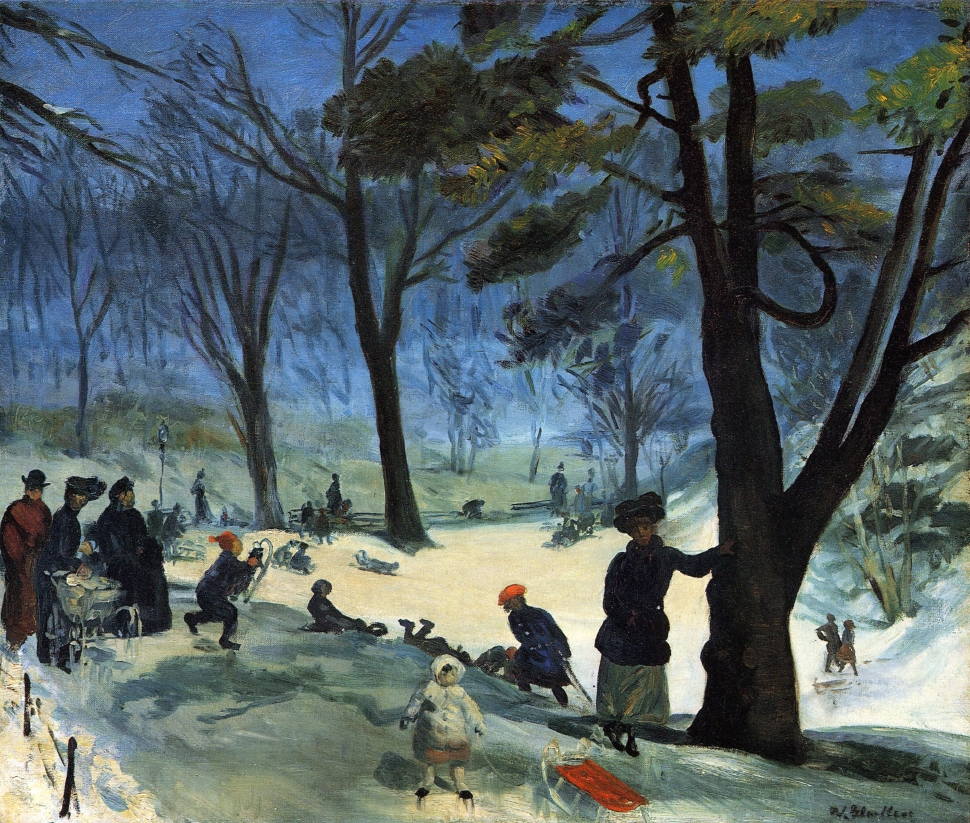 Central Park in Winter, by William Glackens