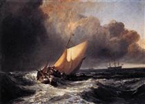 Bateaux hollandais dans la tempête - Joseph Mallord William Turner