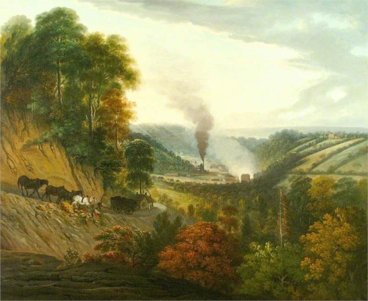 Morning View of Coalbrookdale, Shropshire, 1777 - Уильям Уильямс