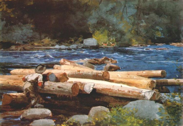 Hudson river, 1892 - Уинслоу Хомер