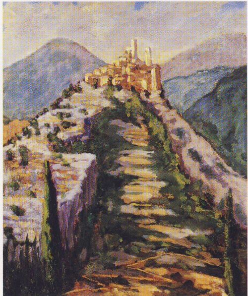 View of the Fortified Village of Eze - Winston Churchill
