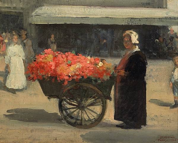 Flower Merchant in Paris, 1900 - Xavier Martinez